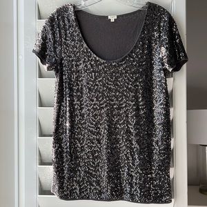 J Crew Factory date night shirt. Great for dressier parties or places.